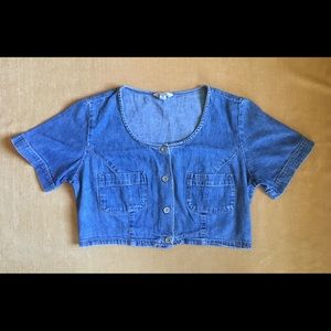 SOLD: Guess Vintage Denim Crop Top